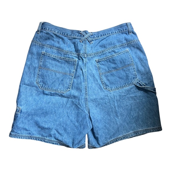 Vintage Denim Jean Carpenter Shorts Size 16W 100% Cotton High Rise - Picture 3 of 3